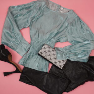 Blusa satin green