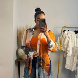 Blusa top y blusa naranja