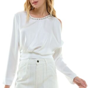 Blusa blanca de seda