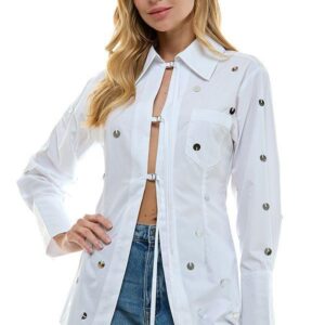 Blusa blanca manga larga